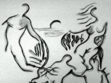 Crépuscule des Hommes - Fusain sur papier 2002